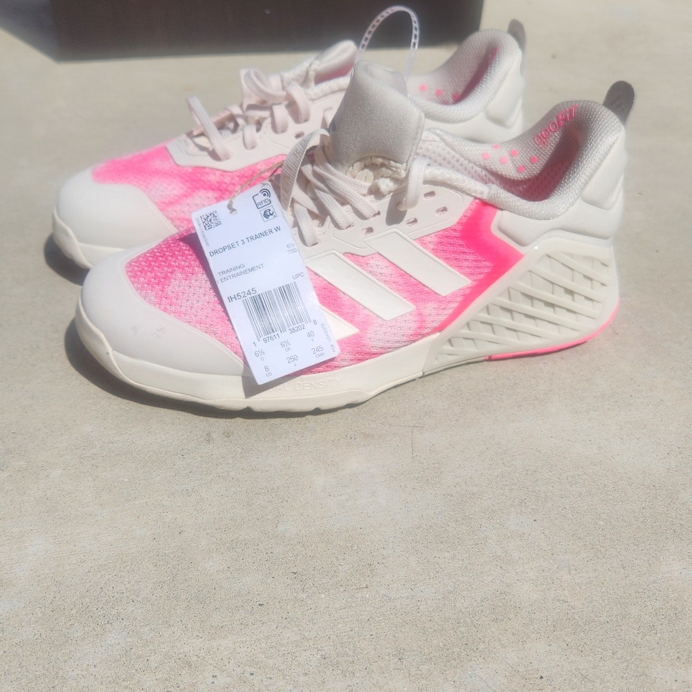 Adidas Pink and Cream Sneakers